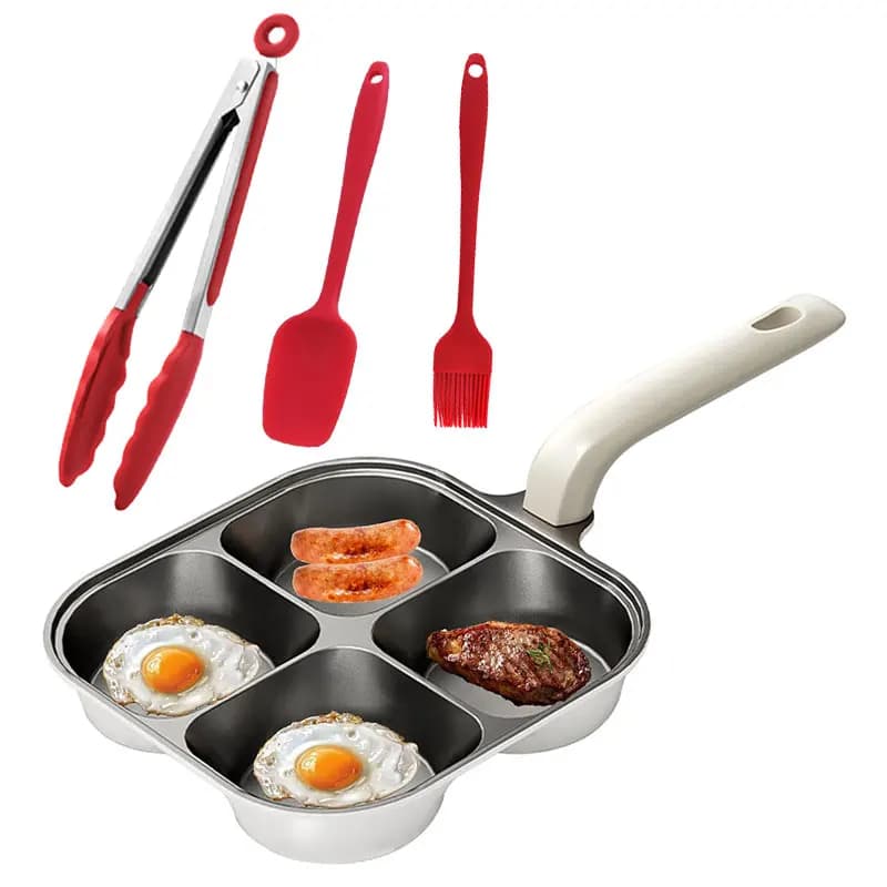 Healthy Titanium Ceramic Breakfast Frying Pan 3/4 Cups Nonstick Egg Burger Steak Cooking Skillet Griddle Pancake Maker Pan