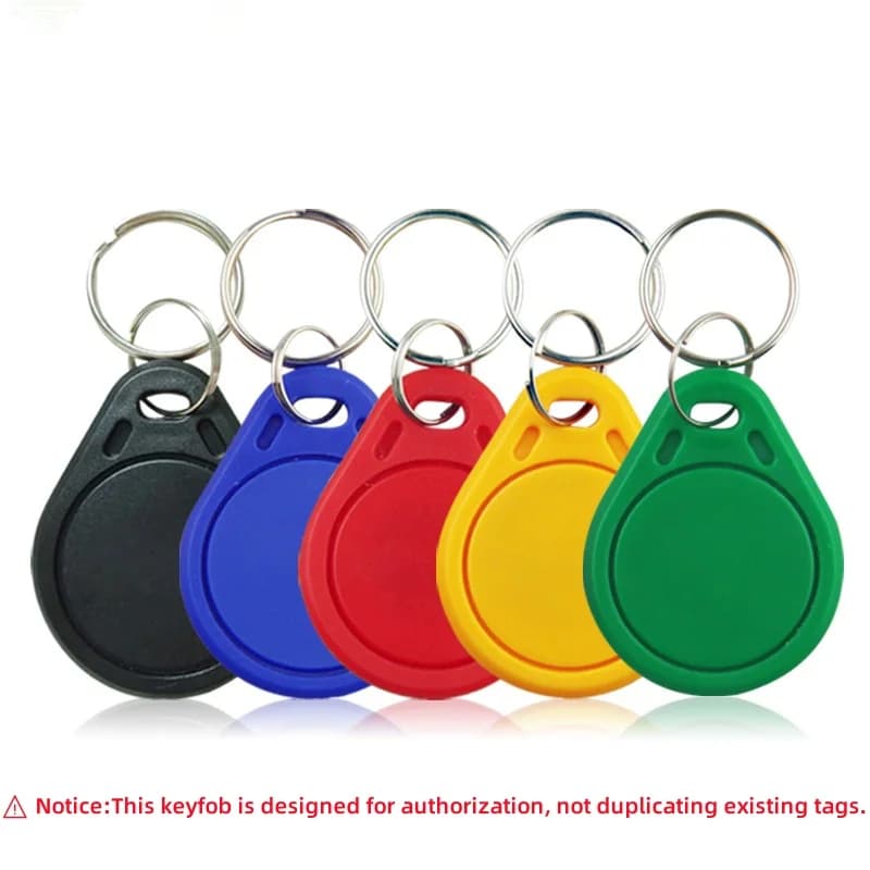 5P 13.56Mhz Mi-fare Portachiavi MF ad alta frequenza Scheda di prossimità S50 Classic 1K Smart Tag NFC RFID Portachiavi per il controllo degli accessi