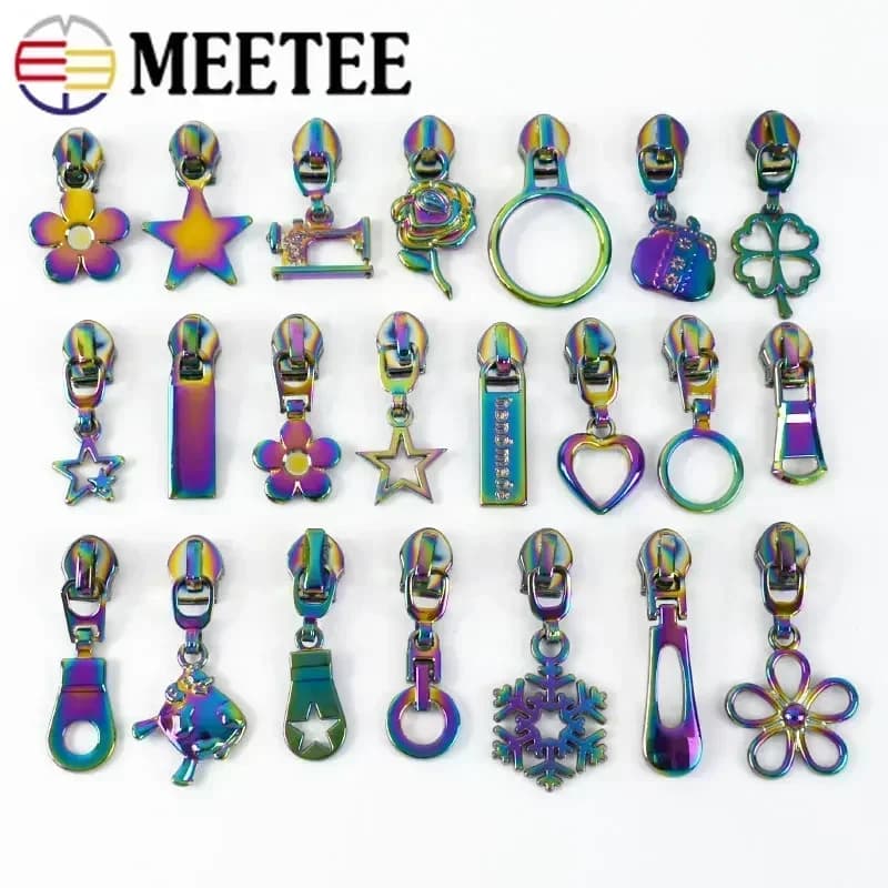 5/10/20 pezzi 5 # Maniglie per cursori per cerniere in nylon per cerniere in plastica Nastro per metro Borsa Estrattore per testa con cerniera Accessori per cucire indumenti fai-da-te