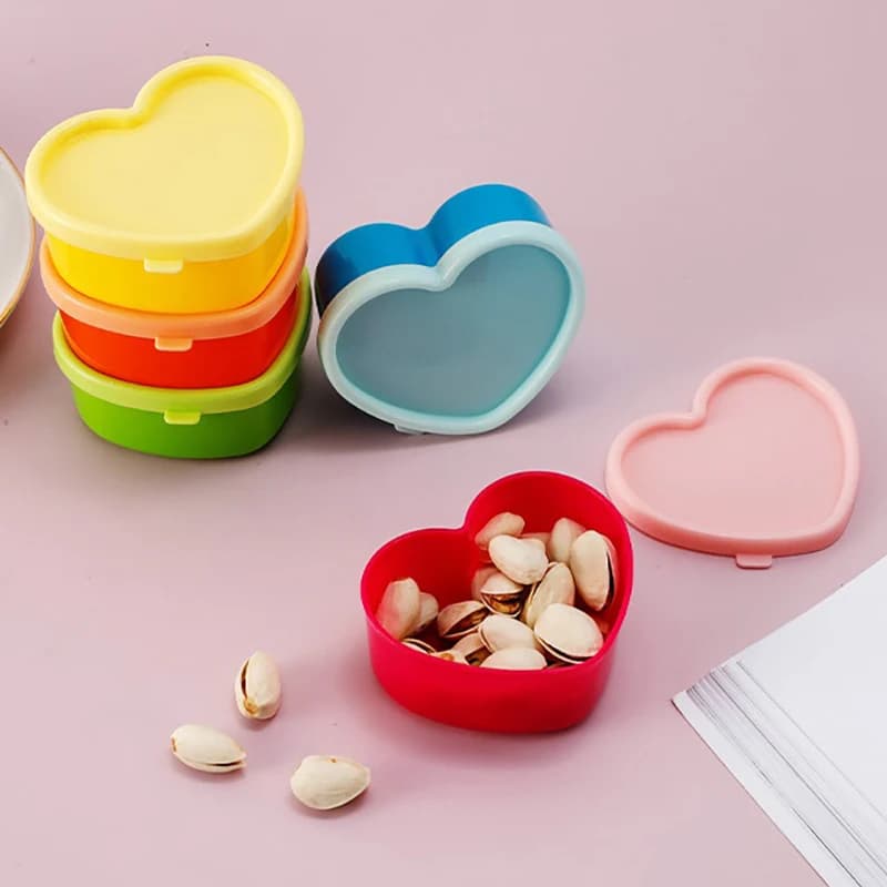 Set di 5 Mini Bottiglie Portatili per Ketchup, Contenitori per Alimenti, Scatole per Snack e Condimenti, Contenitori in Plastica per Pranzo, Organizzatori da Cucina