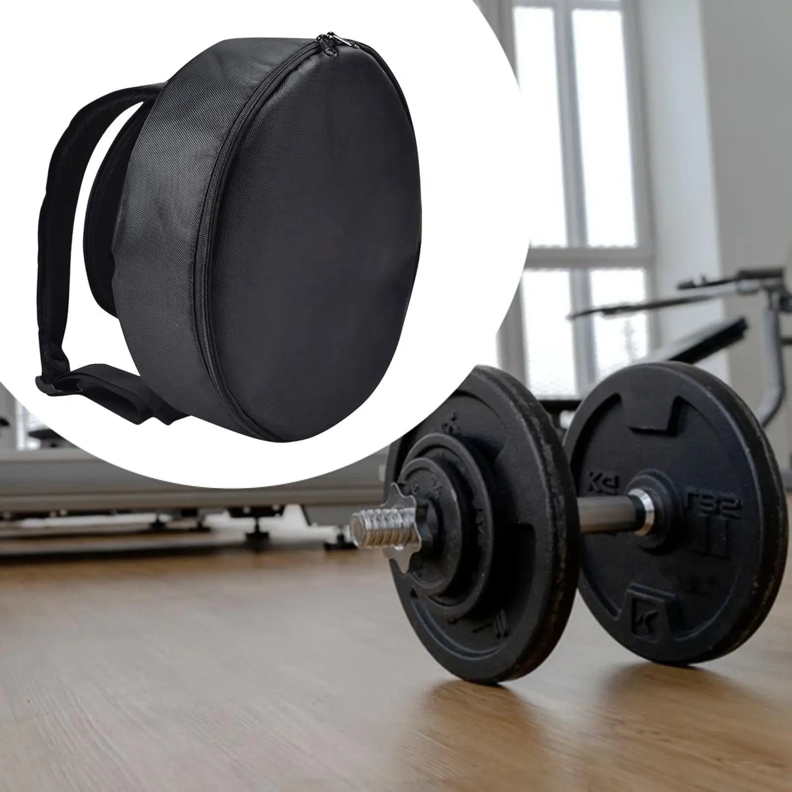 Backpack with Weights for Gym, Bag for Transport Discs, Adjustable shoulder strap, Bag for Calf Raise, Strength Training and Fitness