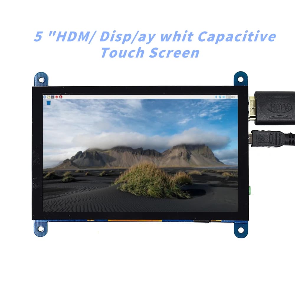 EQV 5 inch portable monitor HDMI 800 x 480 LCD display capacitive touch screen for Raspberry Pi 4 3B+/PC/Banana Pi