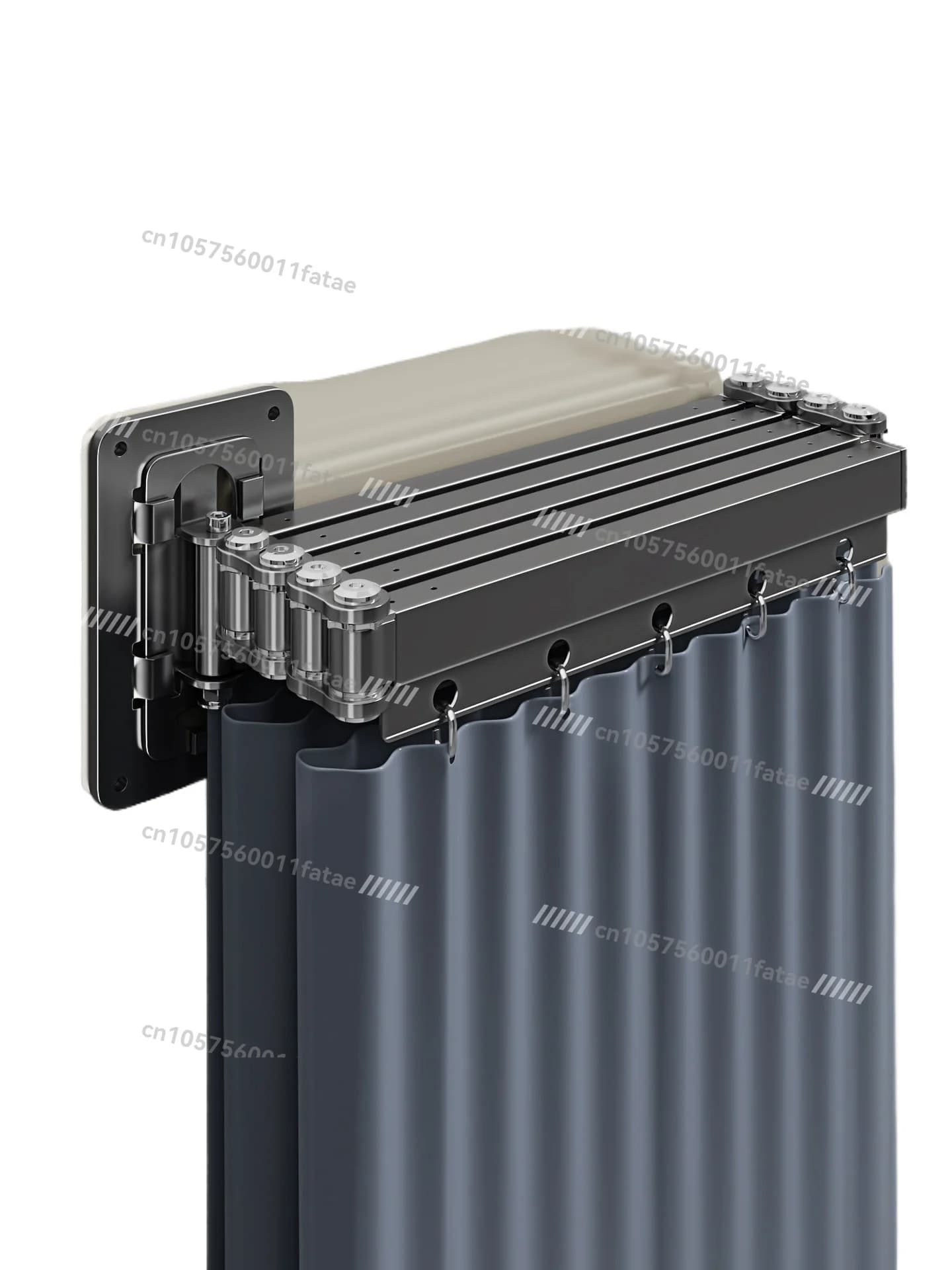Folding Rod for Shower Tent, L or U Curve Auction, Nail-Free Dresses, Aluminum Alloy Dresses for Bathroom Without Drilling