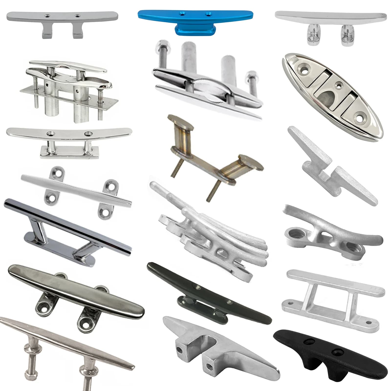 STLF Boccaglio per barca in acciaio inossidabile/alluminio di alta qualità Bitta per barca Corda per palo Dock Bitta piatta pieghevole Ormeggio Accessorio hardware marino