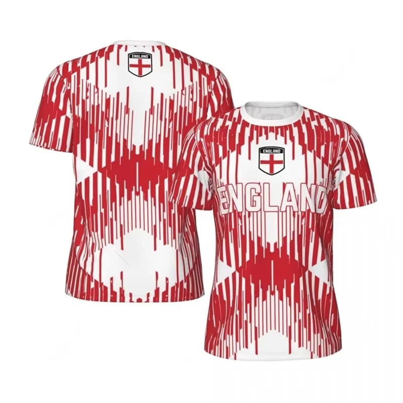 2026 New Pattern football jersey with fashionable national emblem 3D print Sport T-shirt for casual wear, loose fit, breathable.