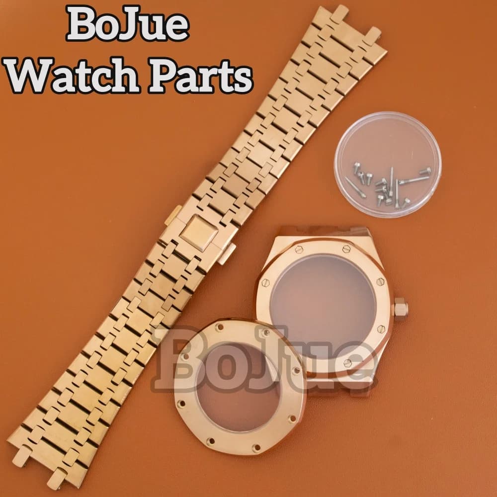Cassa per Orologio 41mm NH35 in Acciaio Inossidabile con Cinturino, Vetro Zaffiro, Impermeabile 10 Bar, per Movimento Royal Oak NH36/NH70, Parti per Cassa Orologio da Uomo