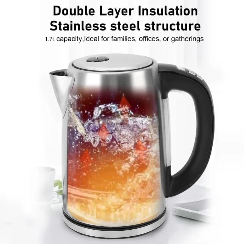 1500W Electric Kettle Smart Constant Temperature Control Hot Water Kettle Double Layer Scald Prevention 1500W US Plug