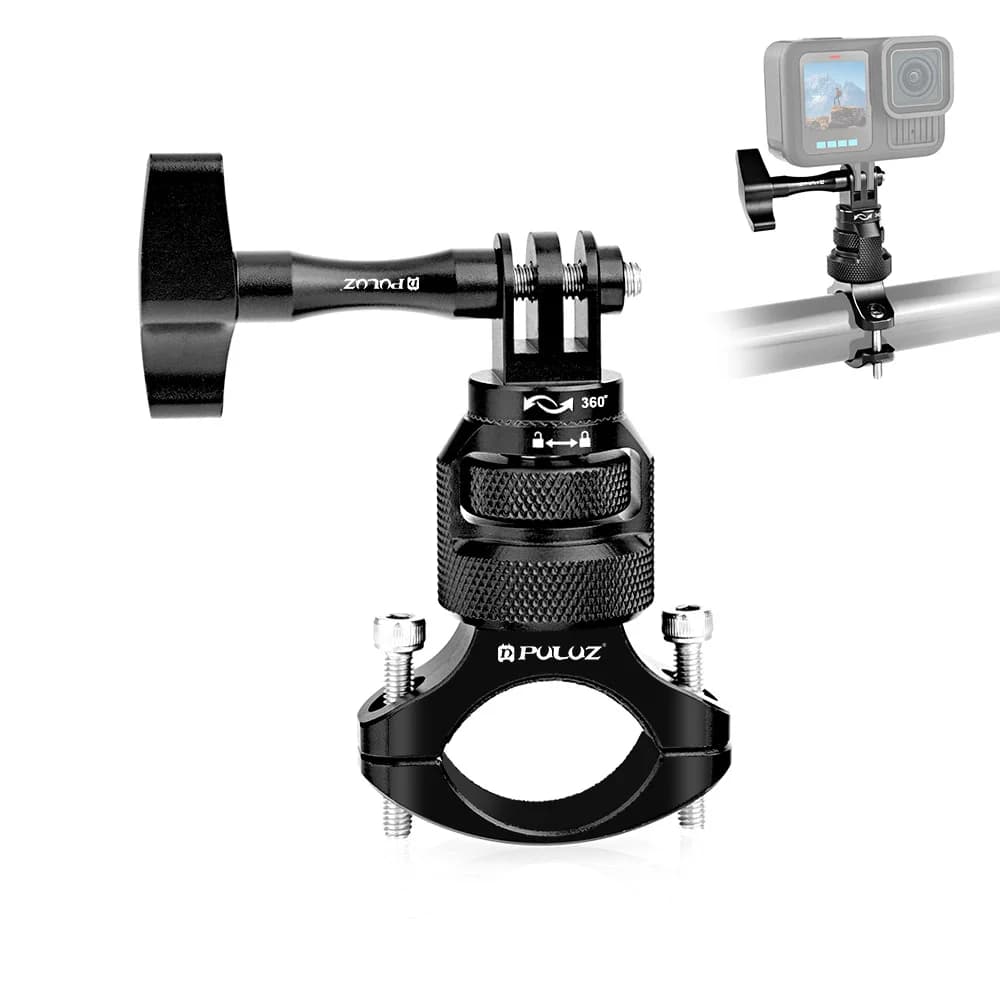 Adattatore per Manubrio Moto in Alluminio con Rotazione a 360 Gradi e Vite per GoPro, Insta360, DJI e Altre Action Camera