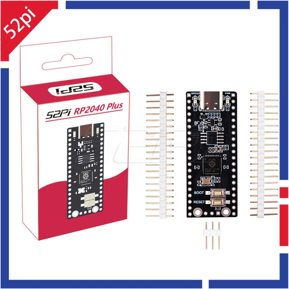52Pi RP2040 Plus 4MB/8MB same Pinout of the development board Raspberry Pi Pico
