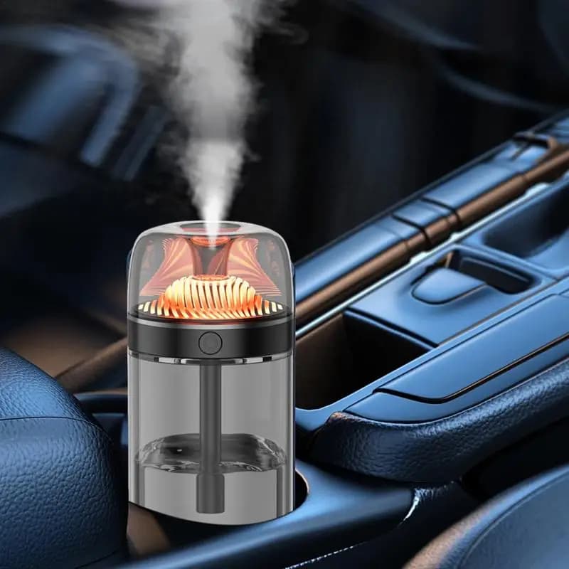 Umidificatore diffusore per auto Umidificatore per auto con luce d'atmosfera a lunga durata Umidificatori portatili USB Umidificatore personale con LED