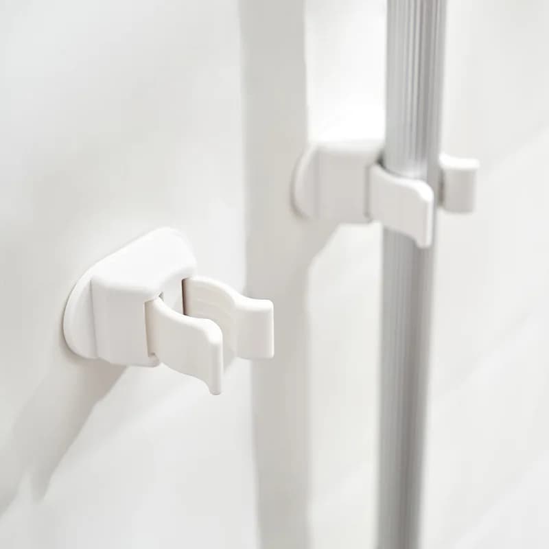 Gancio da bagno giapponese semplice, senza foratura, per scopa, porta carte, ventosa, organizer in plastica