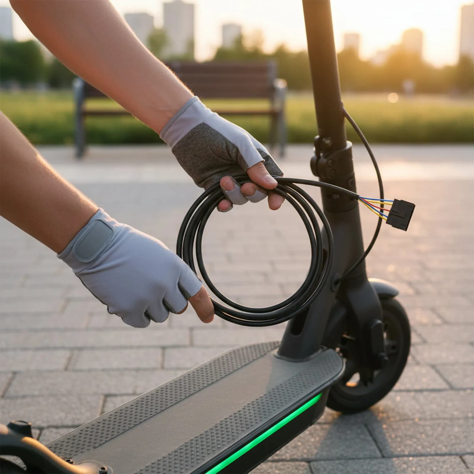 Accessori per scooter elettrici Manutenzione per scooter a filo per scooter elettrico Lunghezza 1,2 m Accessorio per scooter Accessorio per parte 1,2 m di lunghezza