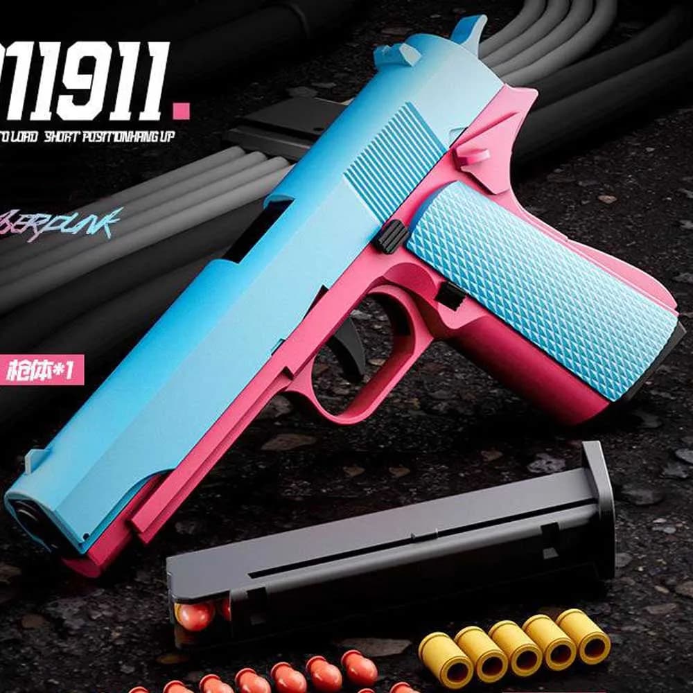 Pistola Giocattolo Antistress con Espulsione Automatica del Bossolo per Bambini, Regalo di Compleanno