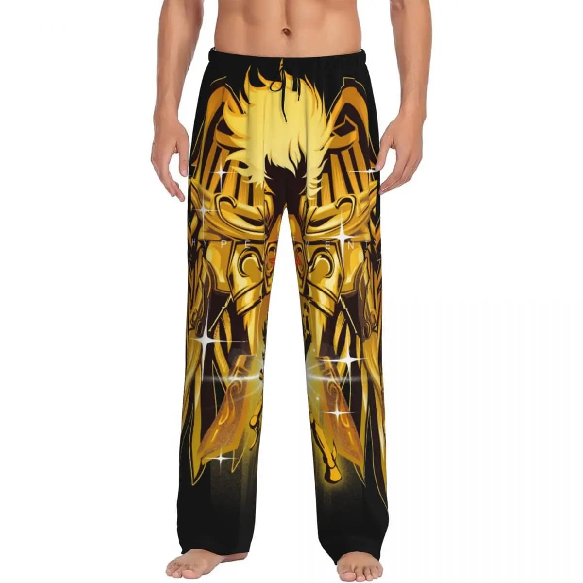 Pantaloni da pigiama da uomo personalizzati Saintes Seiya Anime Manga Stampa Pantaloni da notte per dormire con tasche