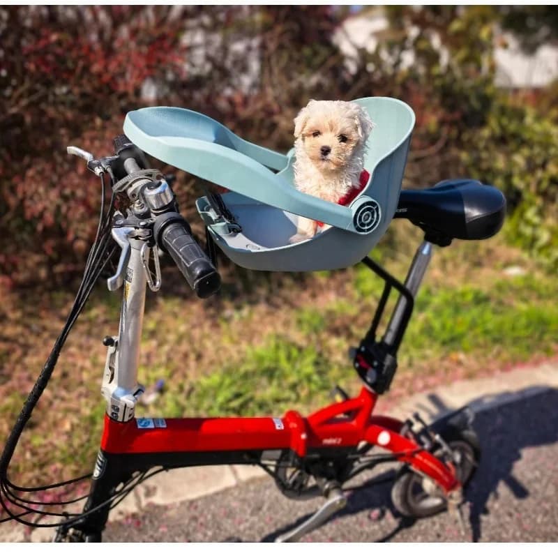 Foldable Bike Pet Carrier Front Basket for Mountain Road Women Bicycle Small Dog Seat Cat Travel Crate