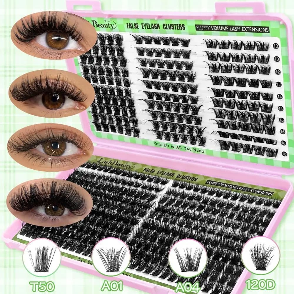 Fake Eyelashes Natural Effect, 3D Finta Visone Design, Wispy Style, Eye Makeup Tools, Extension Eyelashes