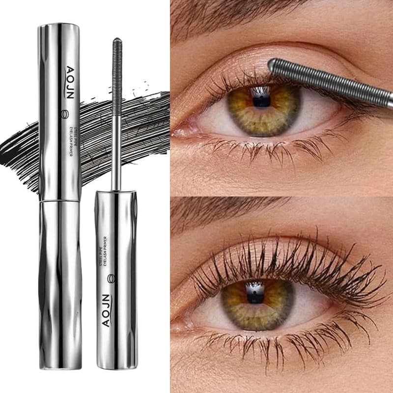 Steel Pipe Mascara - Special Mascara with spiral head - 24 hours long-lasting Primer for dramatic eyelashes Mascara volumizing Eye Makeup