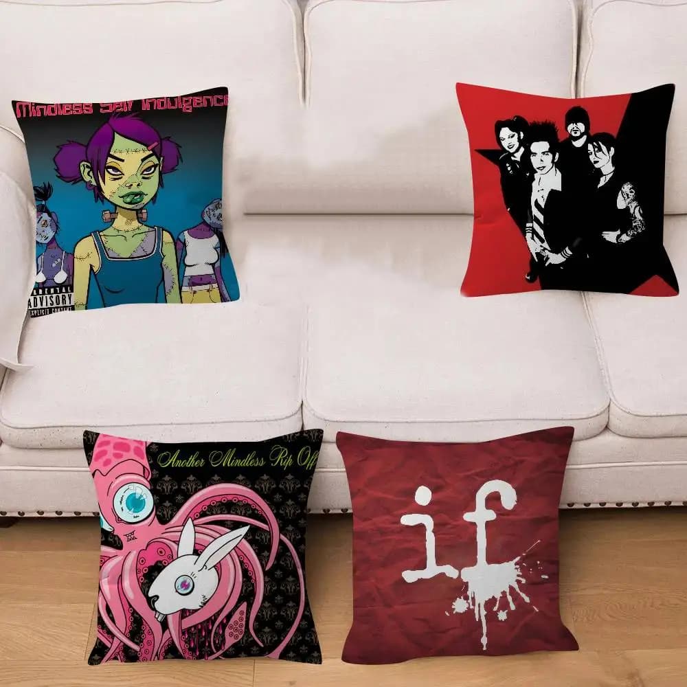 M-Mindless Self IndulgenceS Band Fodera per cuscino, federa per cuscino, cuscino decorativo per divano, decorazione per la casa