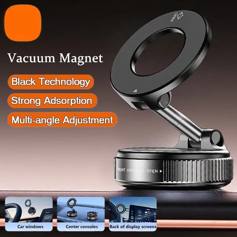 Supporto Magnetico per Telefono con Regolazione Multi-Angolo, Design a Forte Aspirazione, Pieghevole, per Auto e Navigazione iPhone