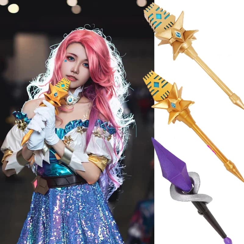 LOL KDA Seraphine Cosplay Microphone Songstress with starry eyes Sreaphine Microphone Photography Prop Fashion Gift 3 Colors