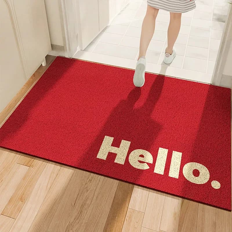 Coreano Hello PVC Coil Door Mat raschiando rimozione della polvere tappetino per porta esterna ingresso tappetino per portico tappetino antiscivolo tappetino di benvenuto