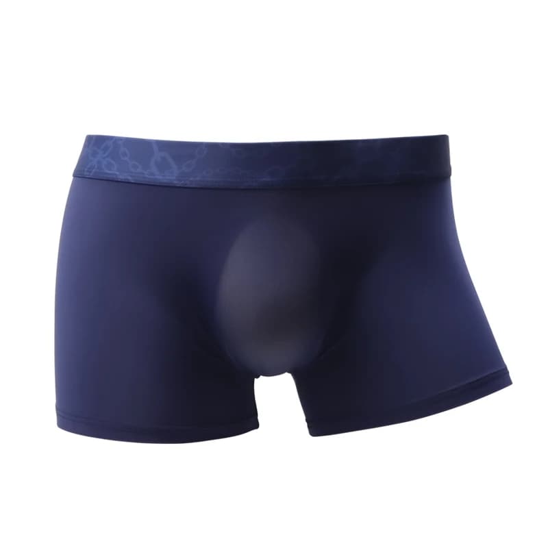 5PCS Elemental men's underwear men's ice silk 3D punching crotch boxers traceless ultra-thin boxers summer breathable bottoms