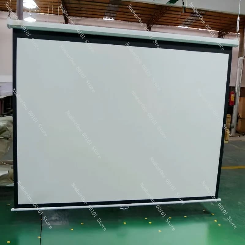 Schermo di Proiezione Manuale a Scomparsa 120 Pollici 4:3 per Home Theater, Ufficio e Presentazioni