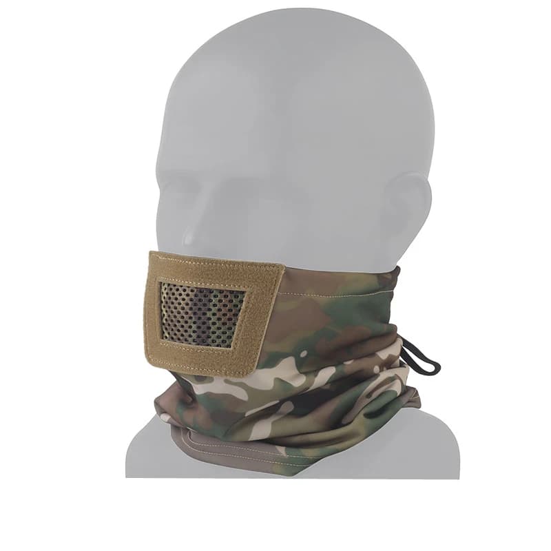Maschera da cavaliere, mezza maschera protettiva pieghevole per l'allenamento di tiro, la pesca all'aperto