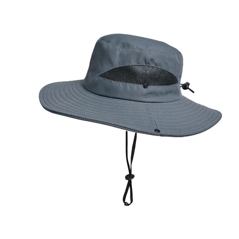 Cappelli da sole con protezione UV autunno estate per donna uomo berretti da pescatore in rete traspirante cappello da pescatore da trekking a tesa larga anti UV all'aperto