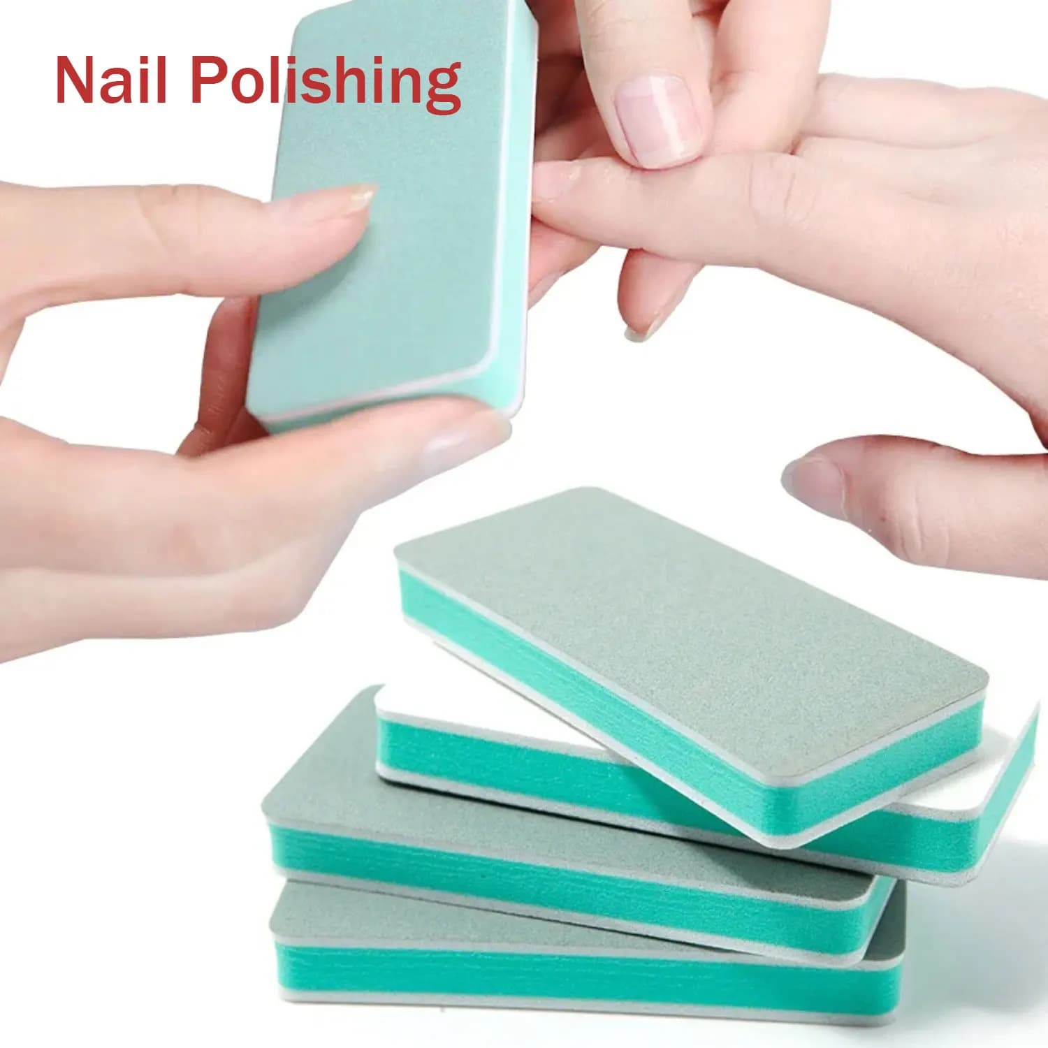 Large polishing blocks for double-sided nails, professional multifunctional tools for nail care, for beauty salons, to enhance gloss