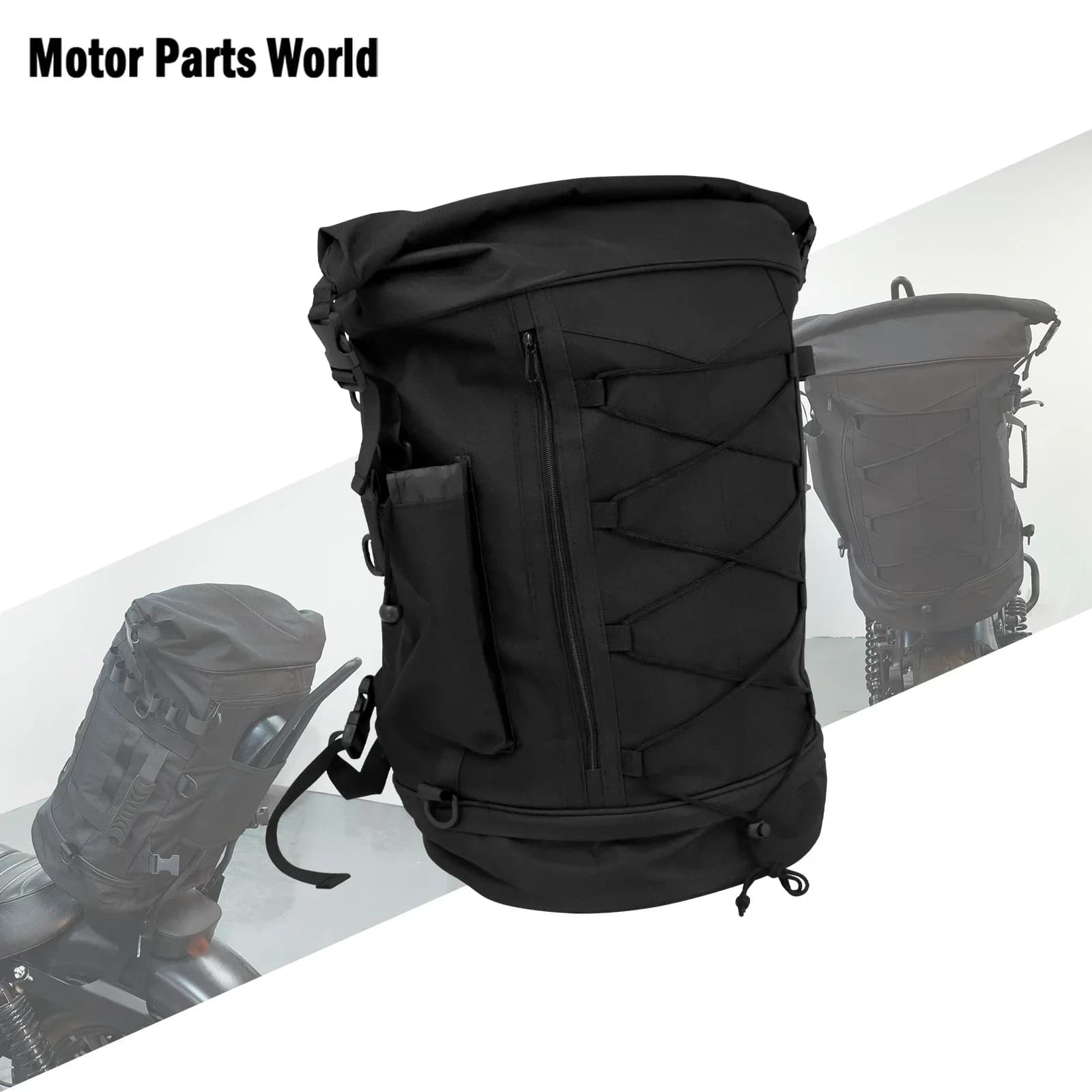 Borsa Universale per Moto Multifunzione Impermeabile, Borsa da Viaggio Espandibile per Schienale con Cinghia