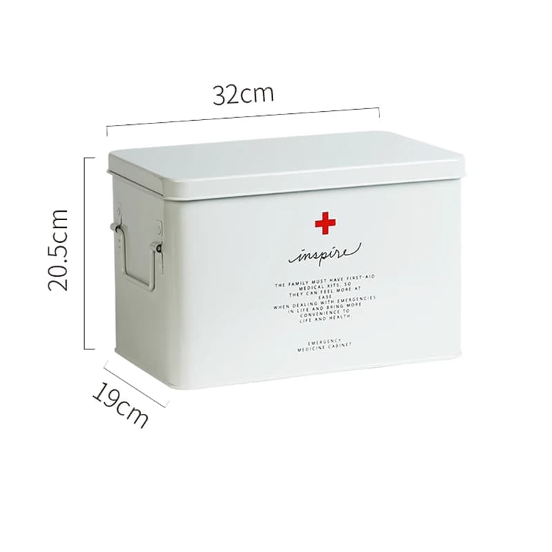 Medical care box Tin small medicine box Medicine storage Multi-layer large-capacity household first aid kit Medical
