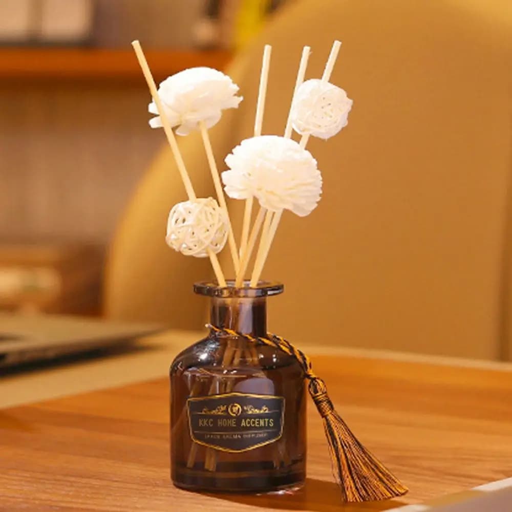 Decorazione domestica Aroma Diffusore di oli Aroma Olio Aromaterapia Rattan Aromaterapia Fiore Diffusore di fiori artificiali