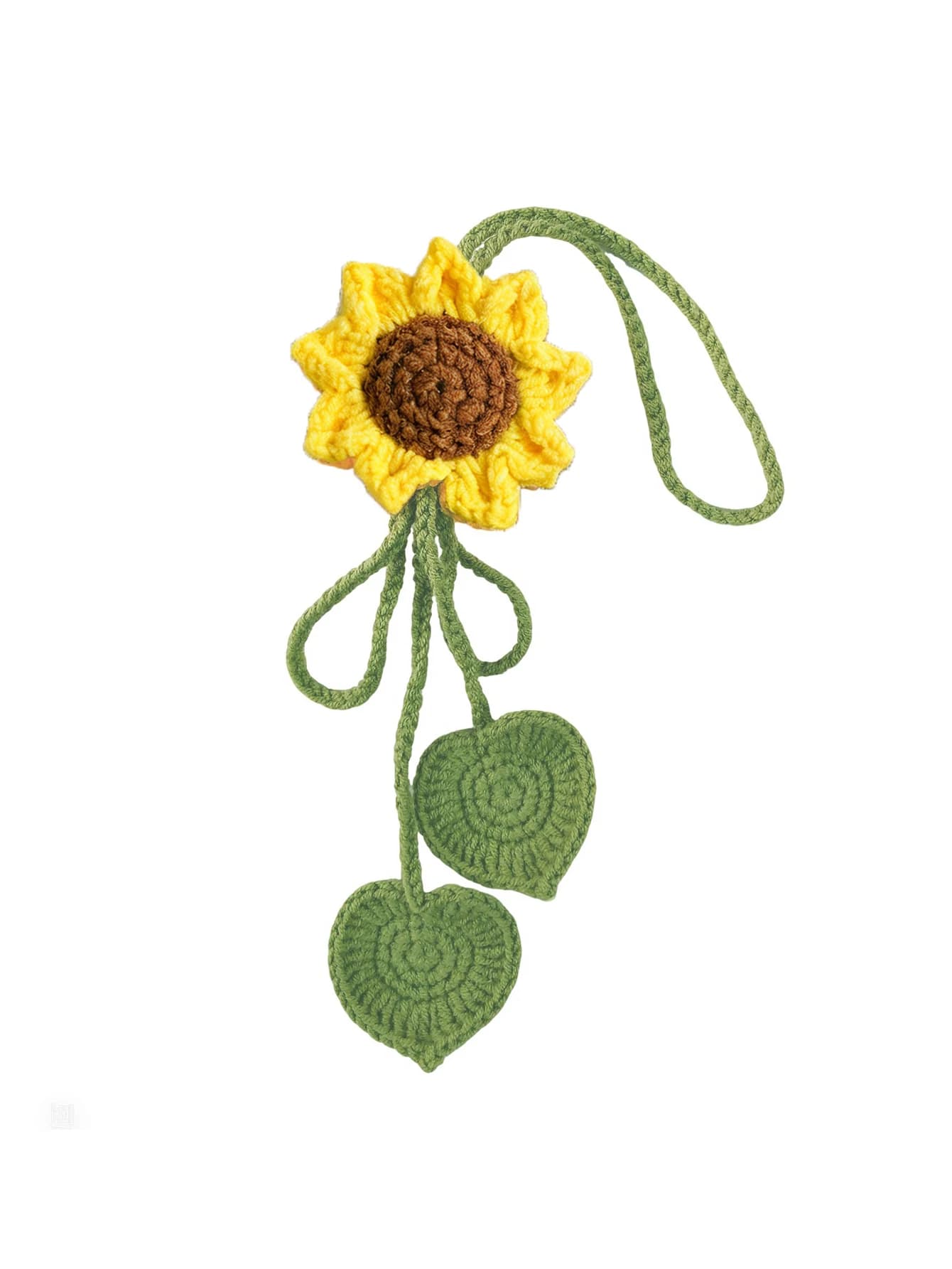 Nuovo Ciondolo alla Moda 2026: Girasole all'Uncinetto, Ciondolo per Borsa Intrecciata a Mano, Piccolo Accessorio per Veicoli, Cinghia per Tenda, Lavorazione a Maglia Fai-da-te
