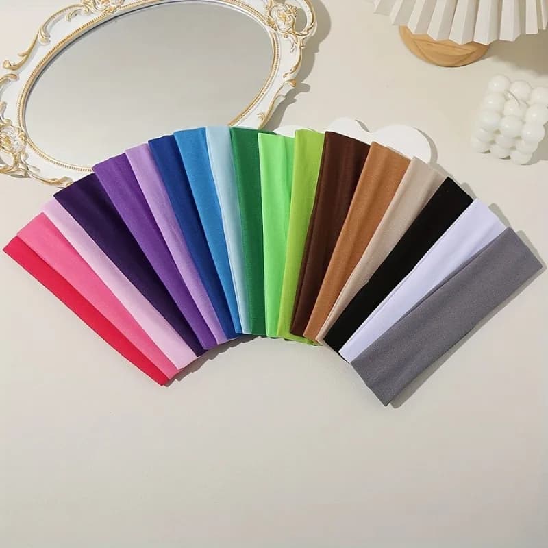 Elastic Hair Band Faxes for Fashionable Hair Solid Color Knit Sport Running Fitness Yoga Hair Waxes Hair Accessories For Women