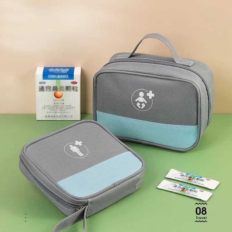 2 pezzi borsa da viaggio portatile per medicinali custodia per pillole da campeggio esterna kit di pronto soccorso custodia medica di emergenza accessori forniture