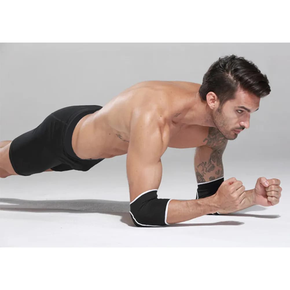 1 paio di maniche a compressione per il gomito, imbottite con spugna spessa, per basket, pallavolo, calcio, sollevamento pesi, yoga, pilates, tennis