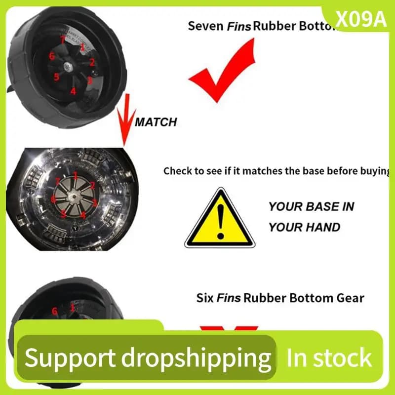X09A 3X 7 Alette Lama del Frullatore Parte Spremiagrumi Caso Mixer Montaggio di Ricambio Per Nutri Ninja Pro Auto-IQ Spremiagrumi Portacoltelli