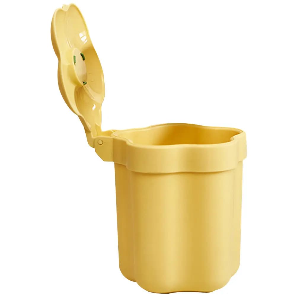 Piccolo cestino decorativo da scrivania, cestino per rifiuti da comodino, cestino creativo a forma di fiore, cestino per rifiuti per casa e ufficio