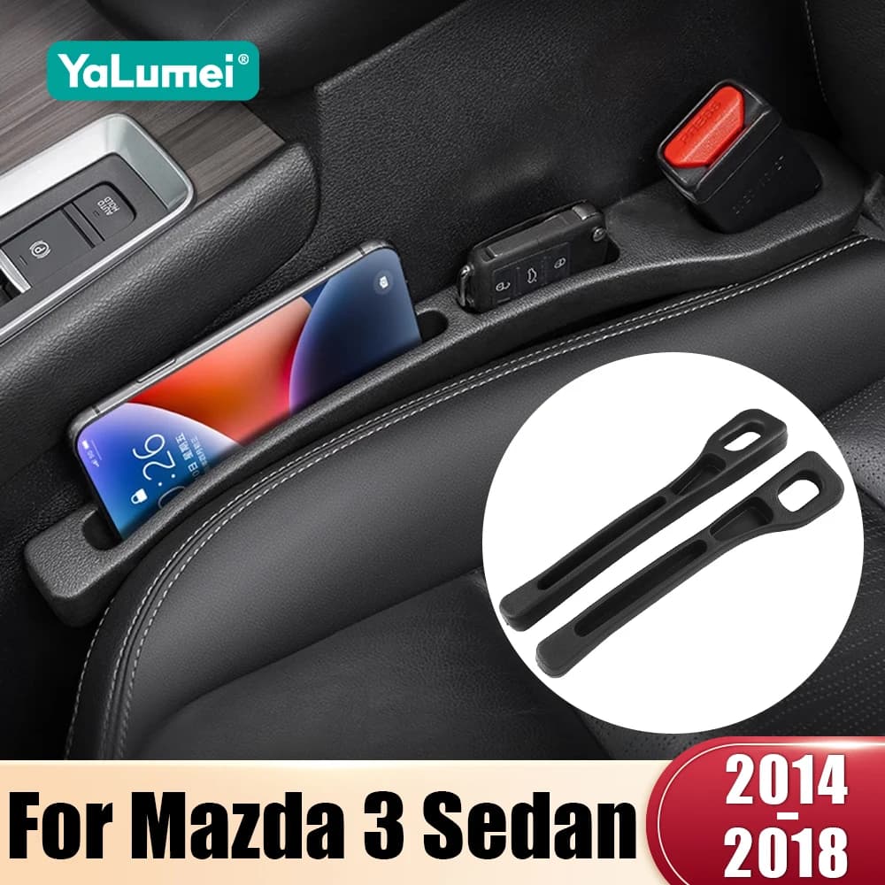 Per Mazda 3 BM Berlina 2014 2015 2016 2017 2018 2PCS Seggiolino auto universale Strisce a prova di perdite Gap Cucitura laterale Riempitore di stoccaggio