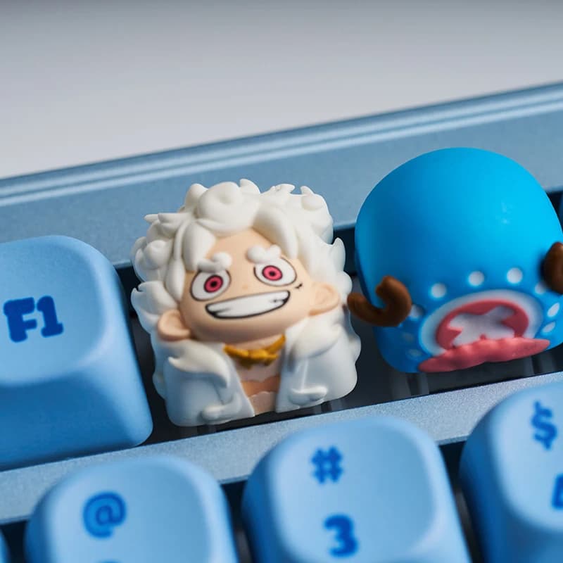 One Piece 1U Resin Artisan Keycap Anime Custom Single Key Cap Luffy Zoro Sanji Chopper Keycaps For Mechanical Gaming Keyboard