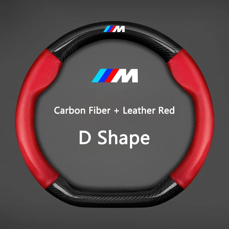 Anti Slip Carbon Fiber leather PVC Car Steering Wheel Cover For BMW M E46 E36 E34 F10 E90 F30 E60 F30 E53 E30 E92 E87