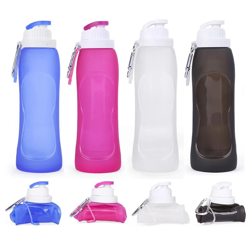 320-500ML Foldable Silicone Bottle Soft Water Bottle Outdoor Camping Travel Sport Jogging Race Hydrating Vescican Package Vest