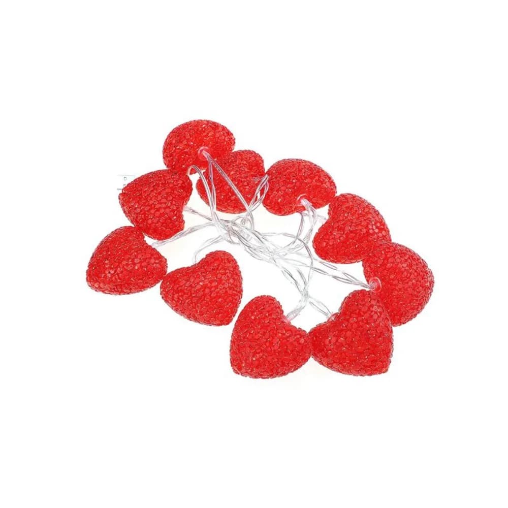 Luci a Stringa LED a Forma di Cuore con Porta USB, Illuminazione Romantica per San Valentino, Luci Atmosfera LED Rosse e Rosa