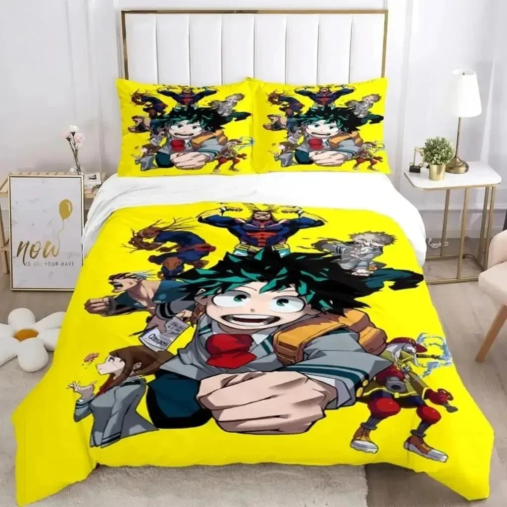 My Hero Academia Duvet Cover Pillowcase Bedding Set Adult Boys Girls Bedroom Decoration Children Gift Single Double Large Size