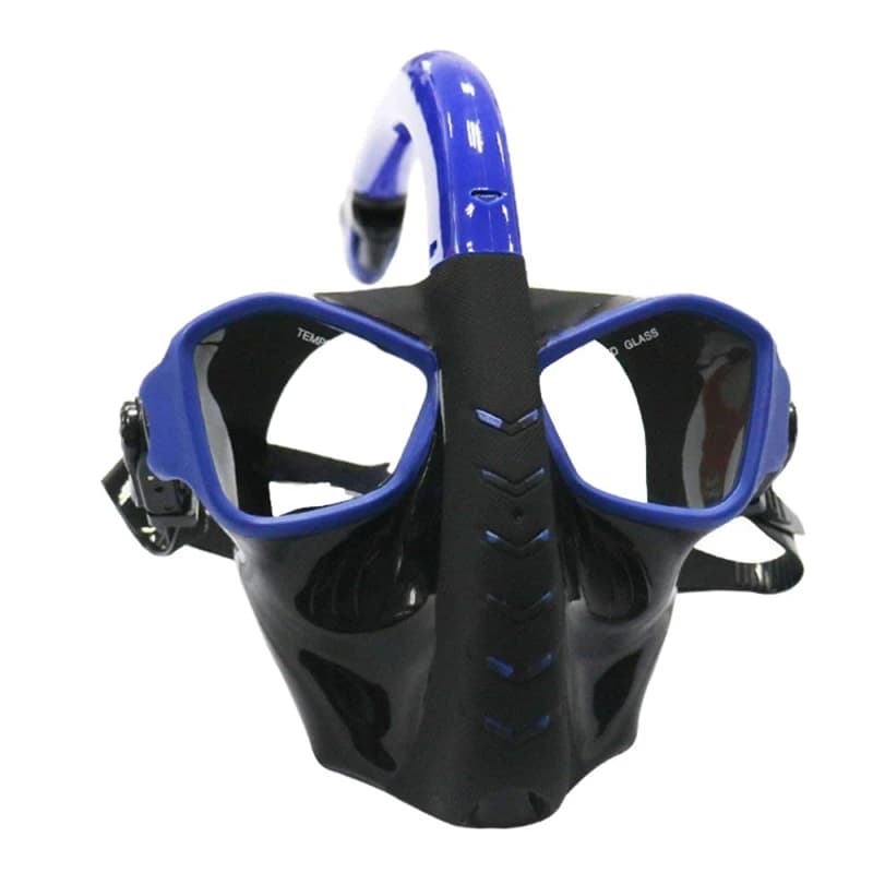 RTENTE-Snorkel Mask Non-Fog Non-Leak Full Face Design Snorkeling Diving Mask Technology Water Sports Swimming Equipment,Blue