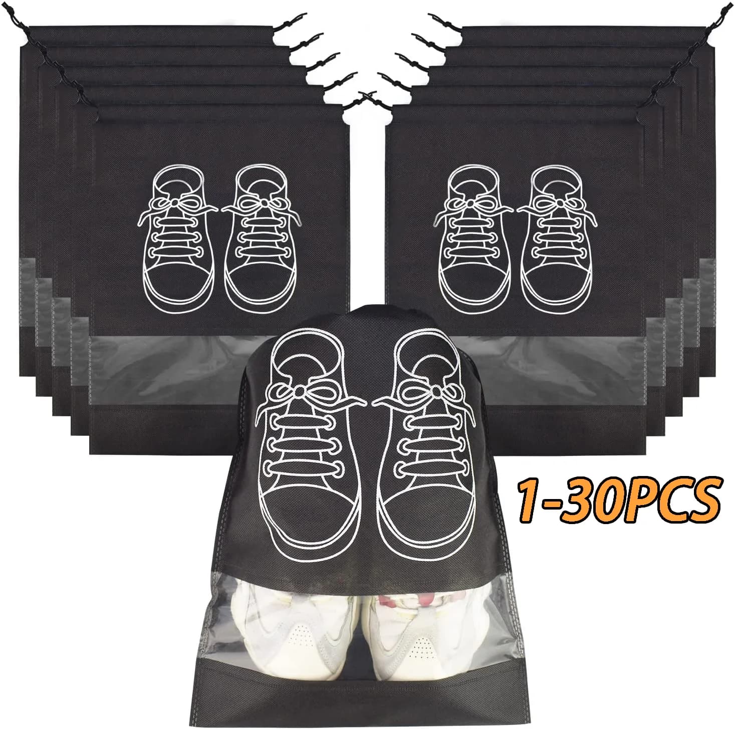 1-30PCS Scarpe Organizzatore di Stoccaggio Borse Non Tessuto Scarpe Sacchetti per la Polvere Borsa da Viaggio Portatile Scarpe di Stoccaggio Imballaggio Del Sacchetto Organizzatori