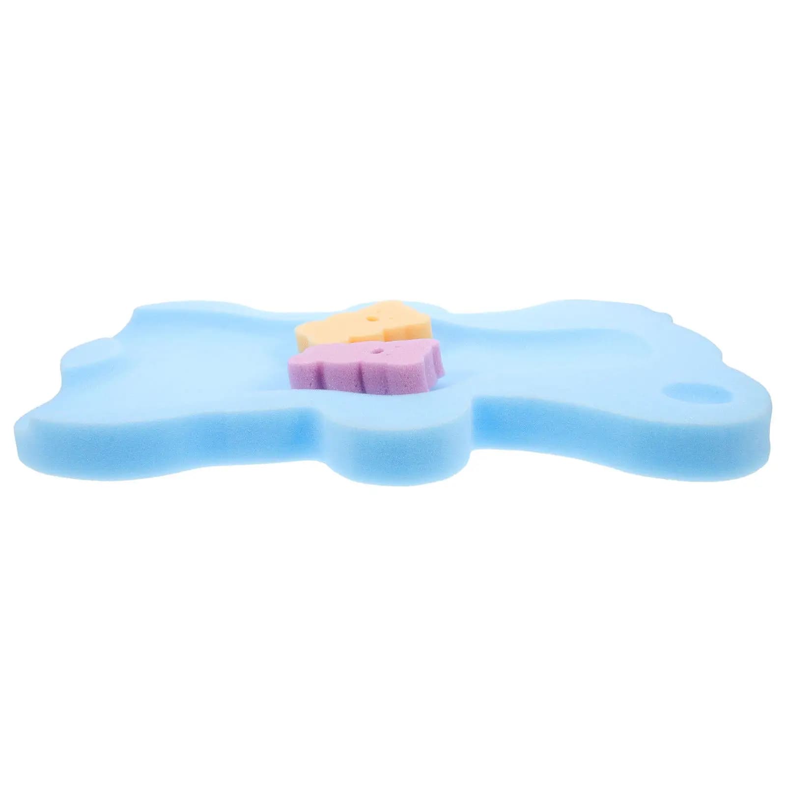 Tappetino da Bagno per Neonati in Spugna PU Antiscivolo, Cuscino Galleggiante per Vasca da Bagno con Supporto per Neonati e Bambini