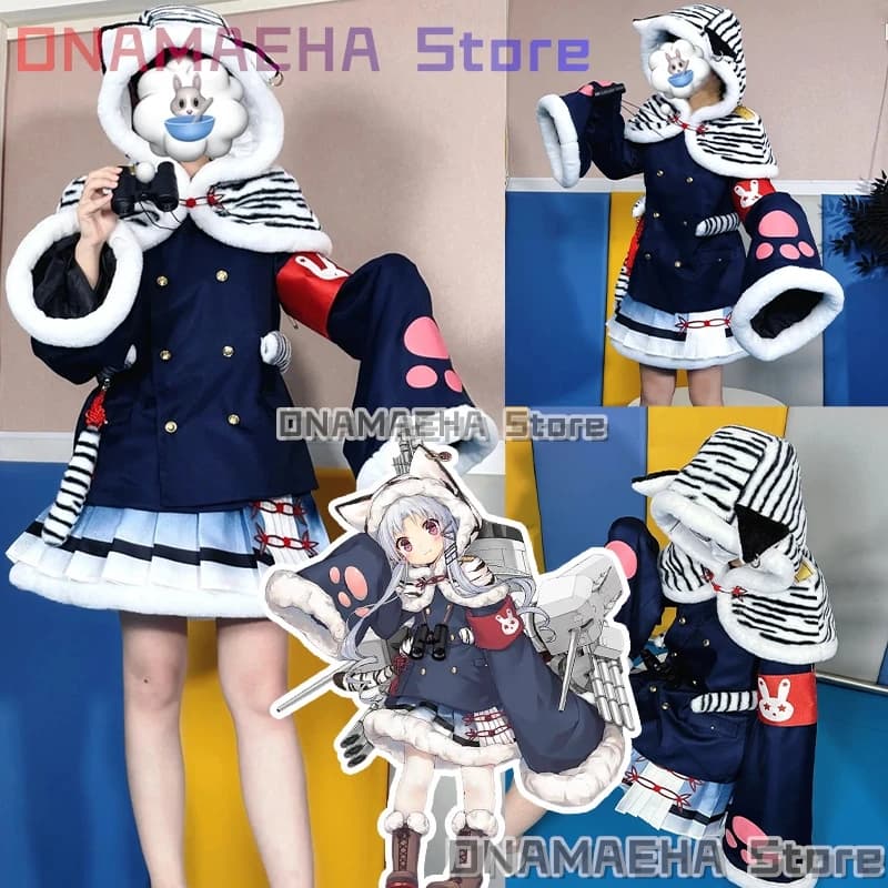 ONAMAEHA@Game Azur Lane Chang Chun Cosplay Costume Anime Game Character Roleplay Outfit Winter Lolita Girl Halloween Disguise