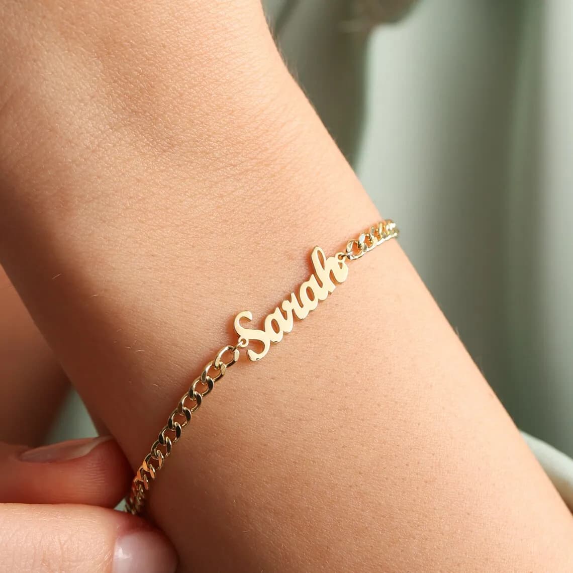 Braccialetti con nome personalizzato con catena a cordolo in acciaio inossidabile per donna uomo gioielli con ciondoli personalizzati fatti a mano con targhetta identificativa